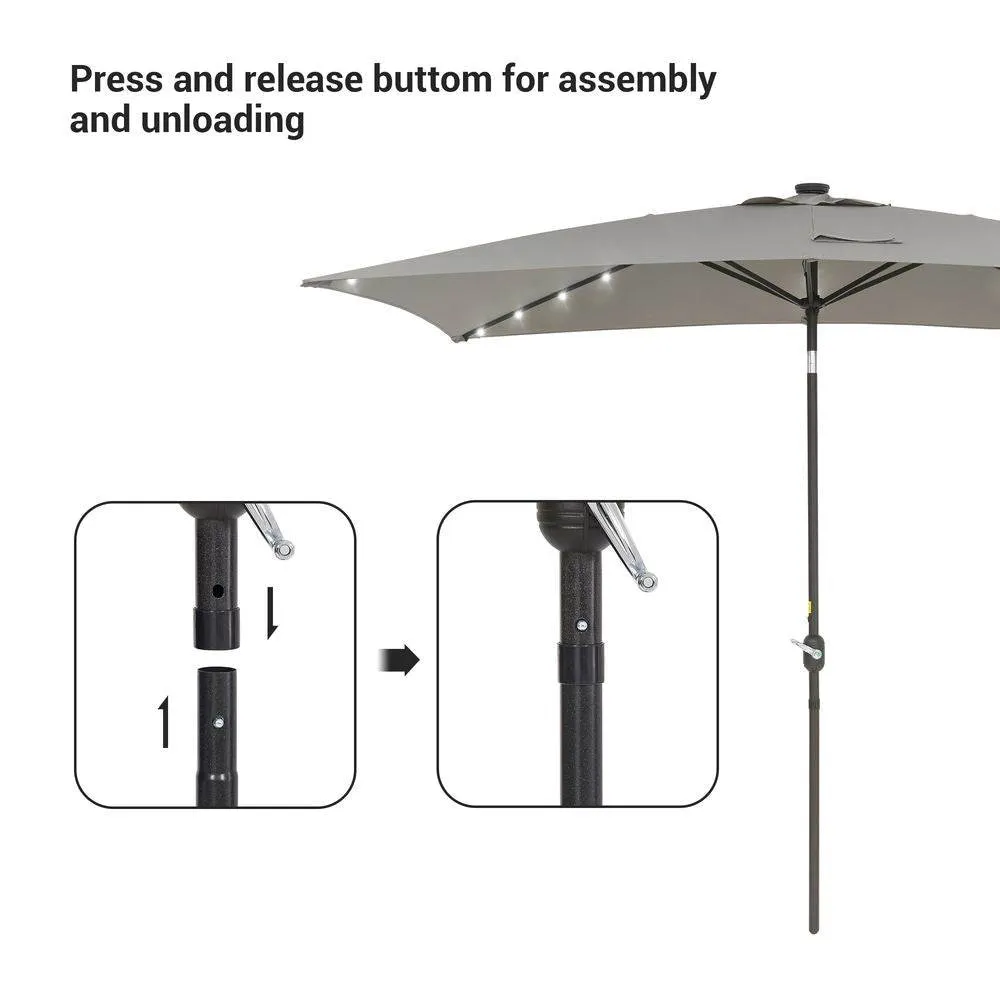 SONKUKI LED 10 x 6.5Ft  Market Umbrellas