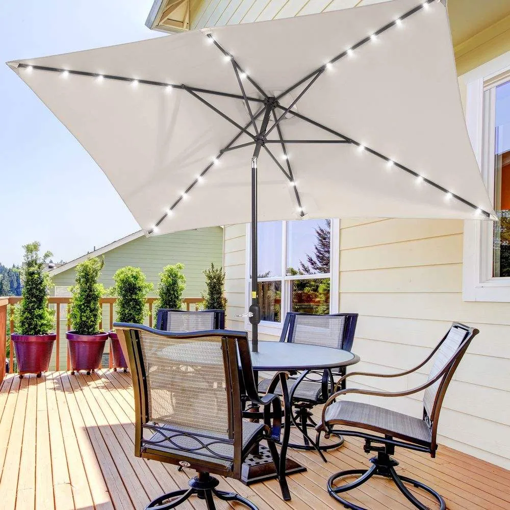 SONKUKI LED 10 x 6.5Ft  Market Umbrellas