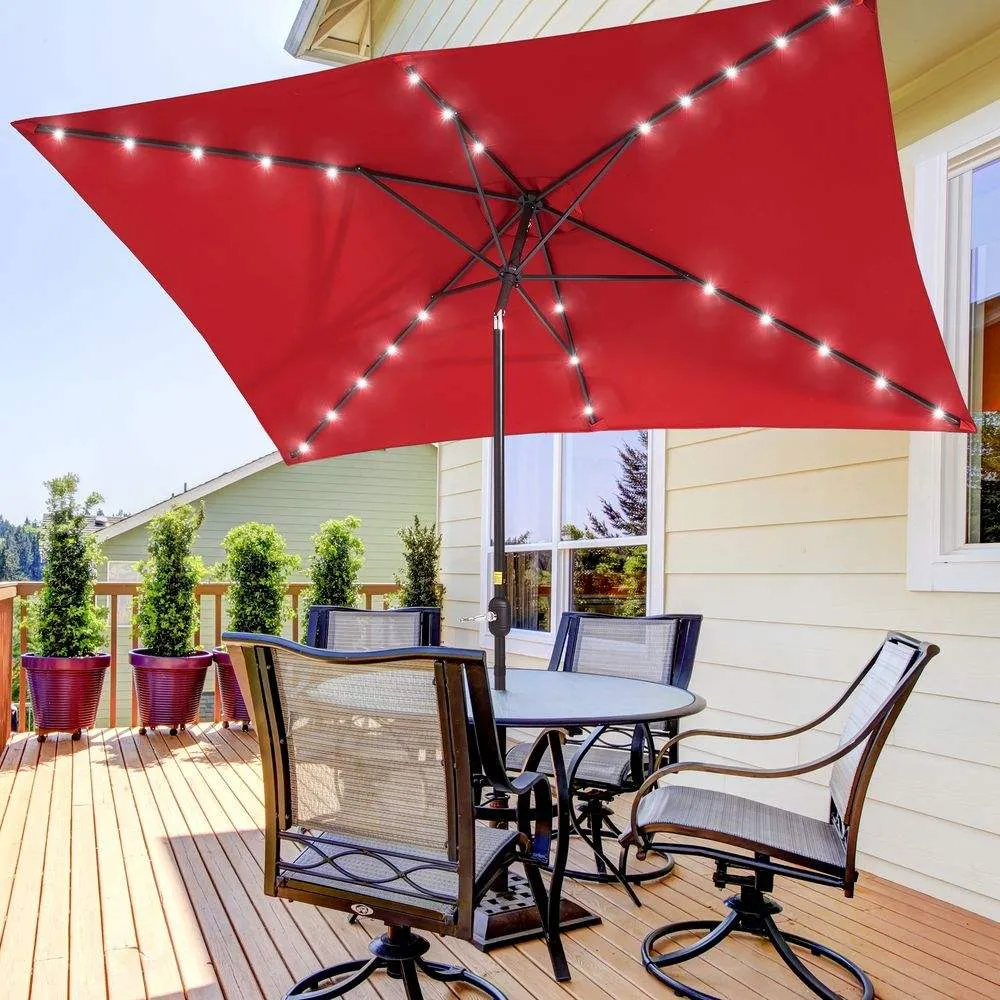 SONKUKI LED 10 x 6.5Ft  Market Umbrellas
