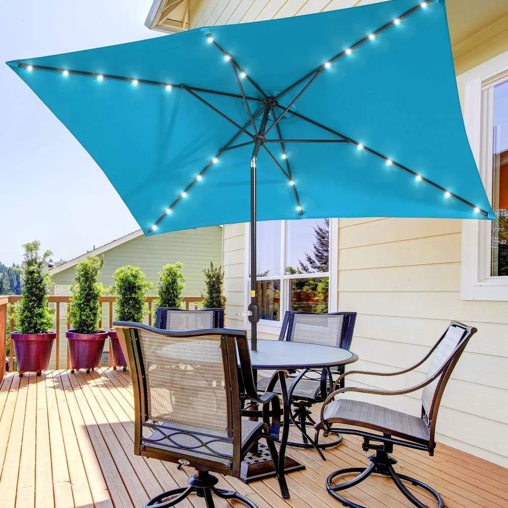 SONKUKI LED 10 x 6.5Ft  Market Umbrellas