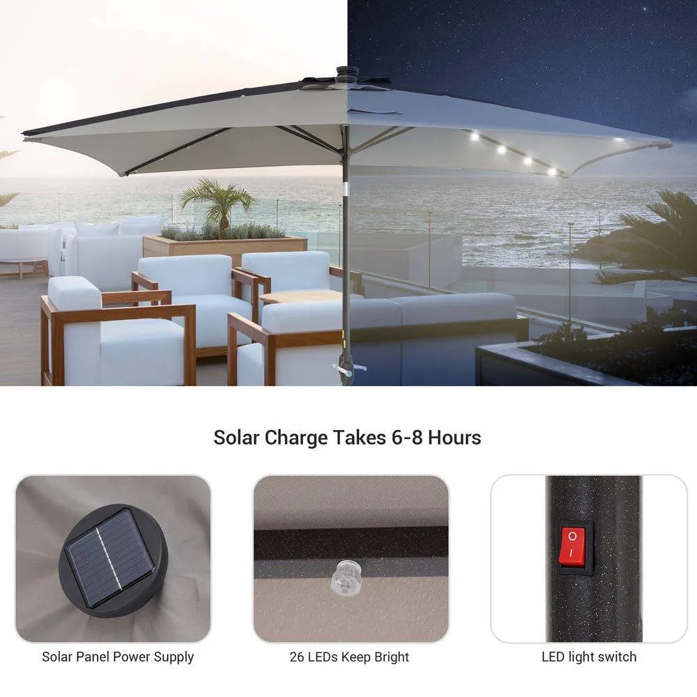 SONKUKI LED 10 x 6.5Ft  Market Umbrellas