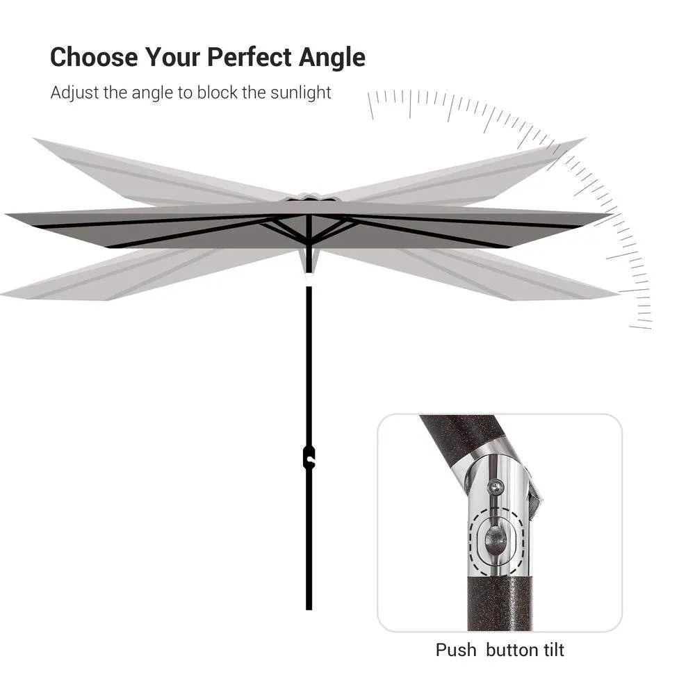 SONKUKI LED 10 x 6.5Ft  Market Umbrellas