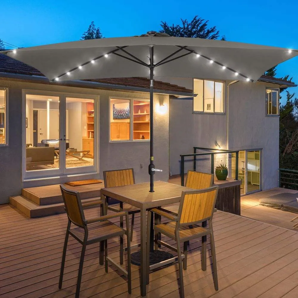 SONKUKI LED 10 x 6.5Ft  Market Umbrellas