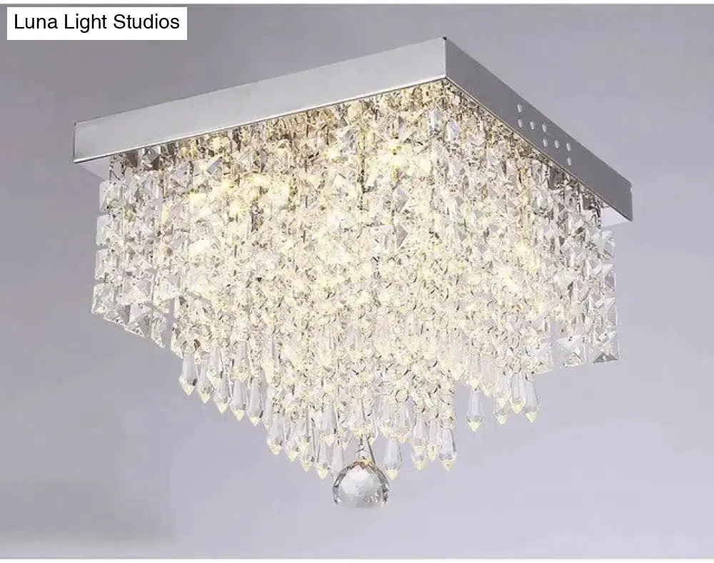 Square simple aisle living room LED ceiling crystal lamp balcony entrance corridor corridor aisle lamp creative ceiling lamp