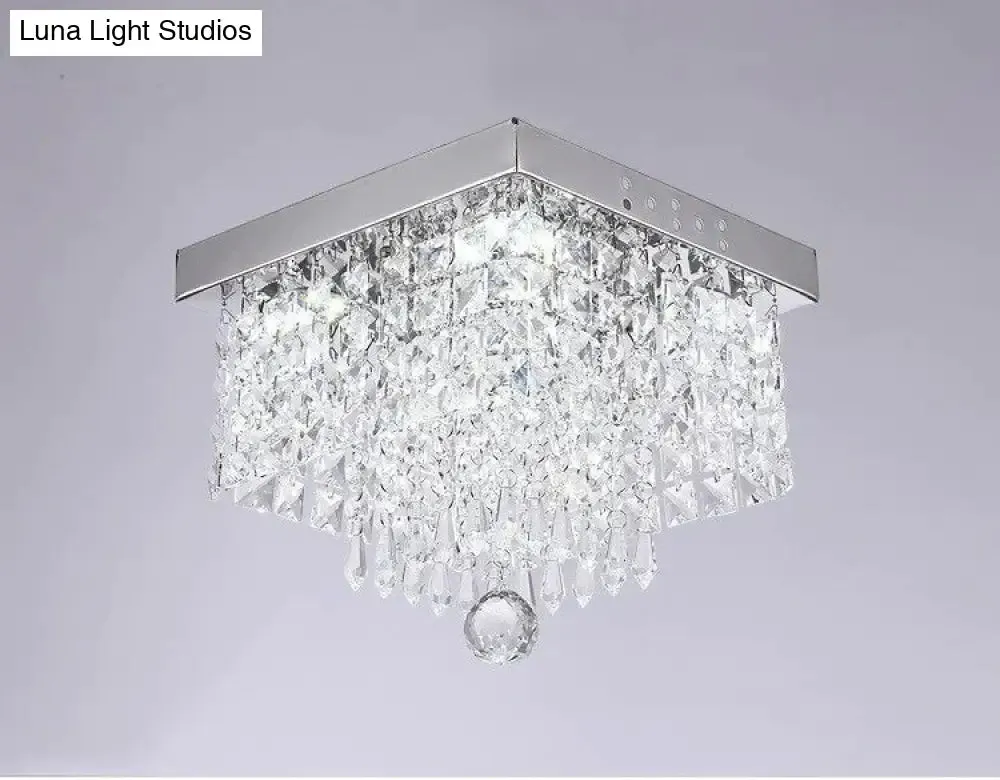 Square simple aisle living room LED ceiling crystal lamp balcony entrance corridor corridor aisle lamp creative ceiling lamp