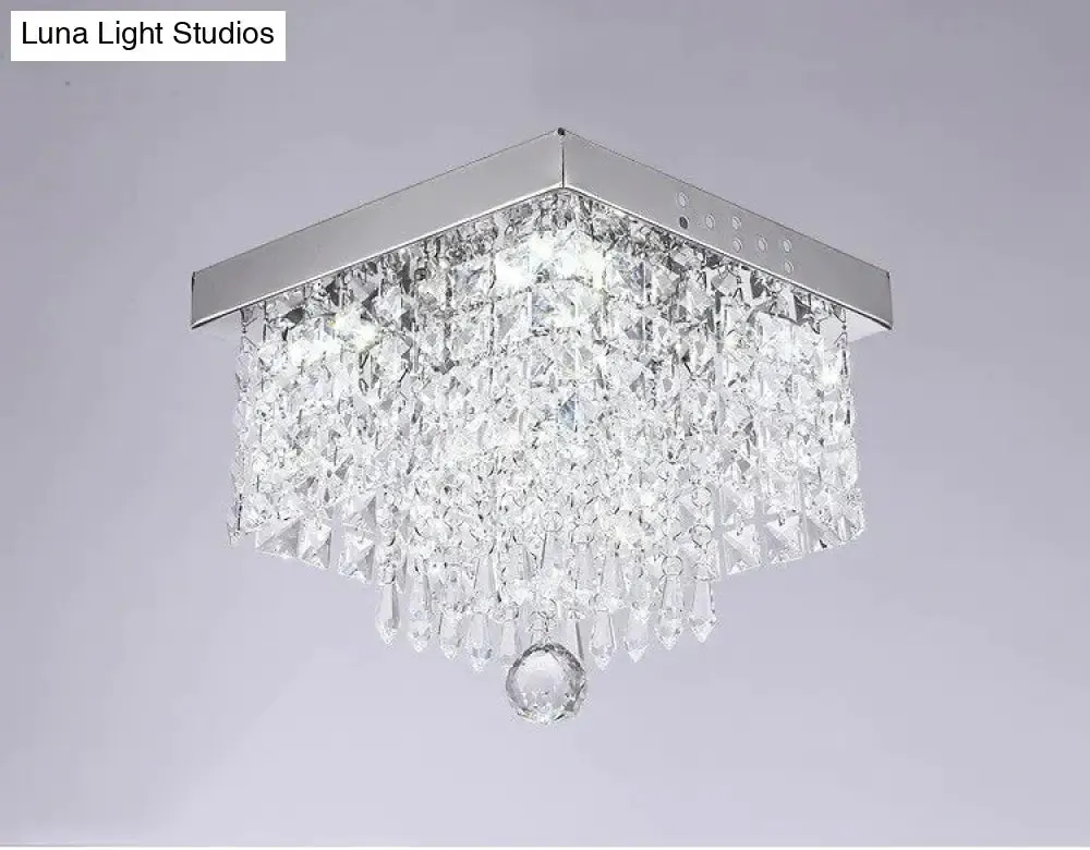Square simple aisle living room LED ceiling crystal lamp balcony entrance corridor corridor aisle lamp creative ceiling lamp
