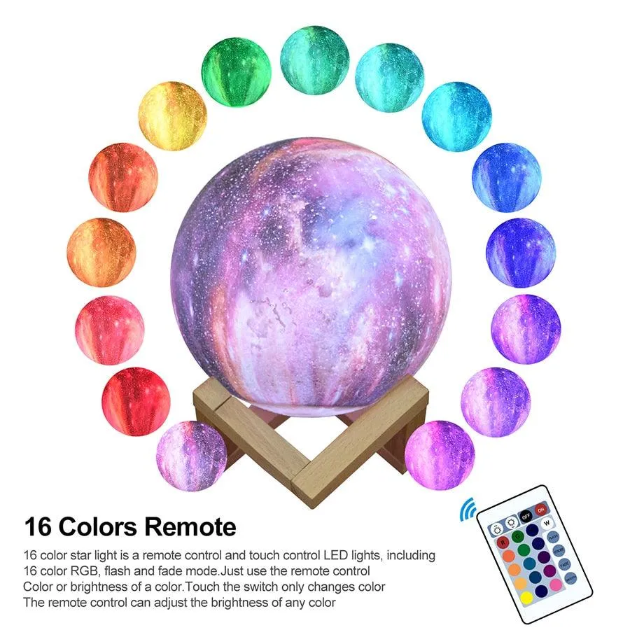 Star Moon Rechargeable Touch Night Lamps