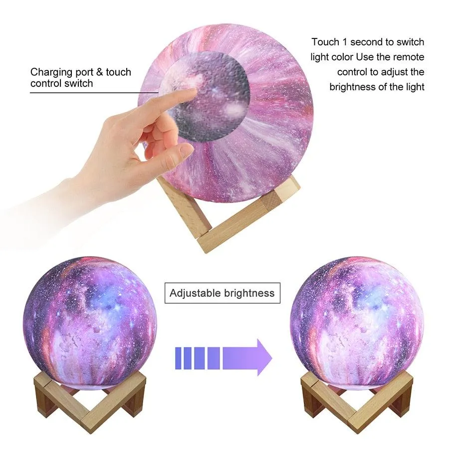 Star Moon Rechargeable Touch Night Lamps