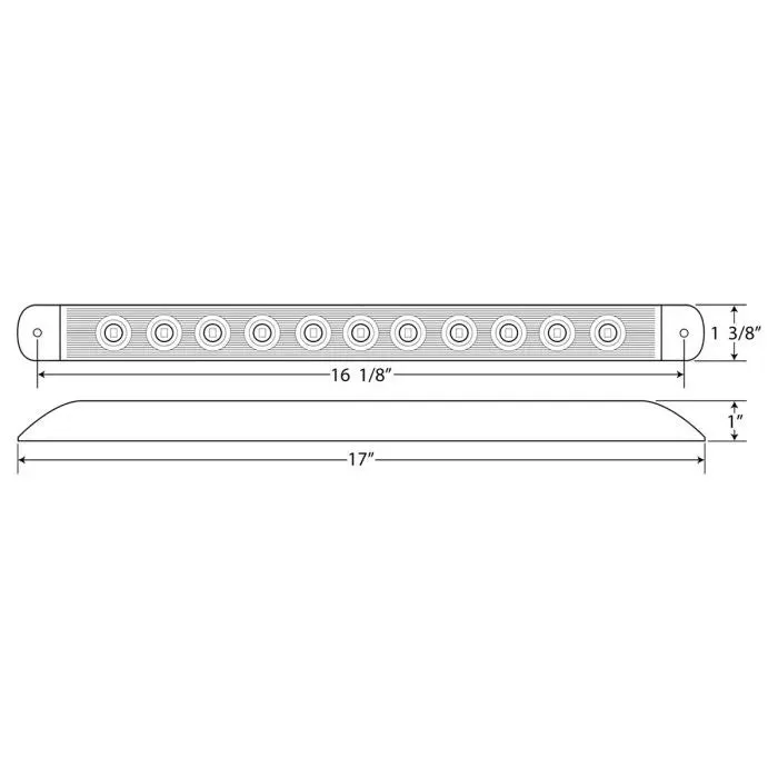 Stop, Tail & Turn Light Bar - Red LED - OP-STL-89RCB