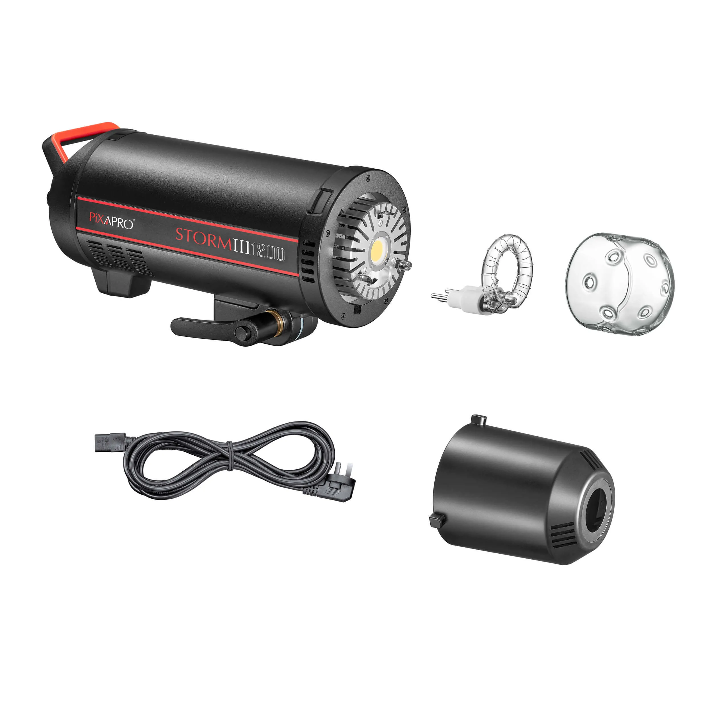 STORM1200III High-Speed Flash Light Twin Kit with Umbrella & Softbox (QT1200 III)
