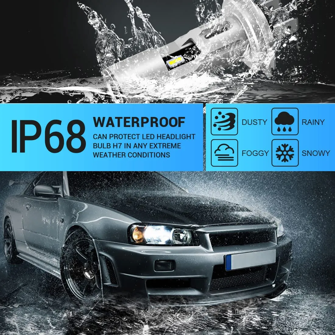 SUPAREE H7 LED Headlight Bulbs 6500K White Super Bright