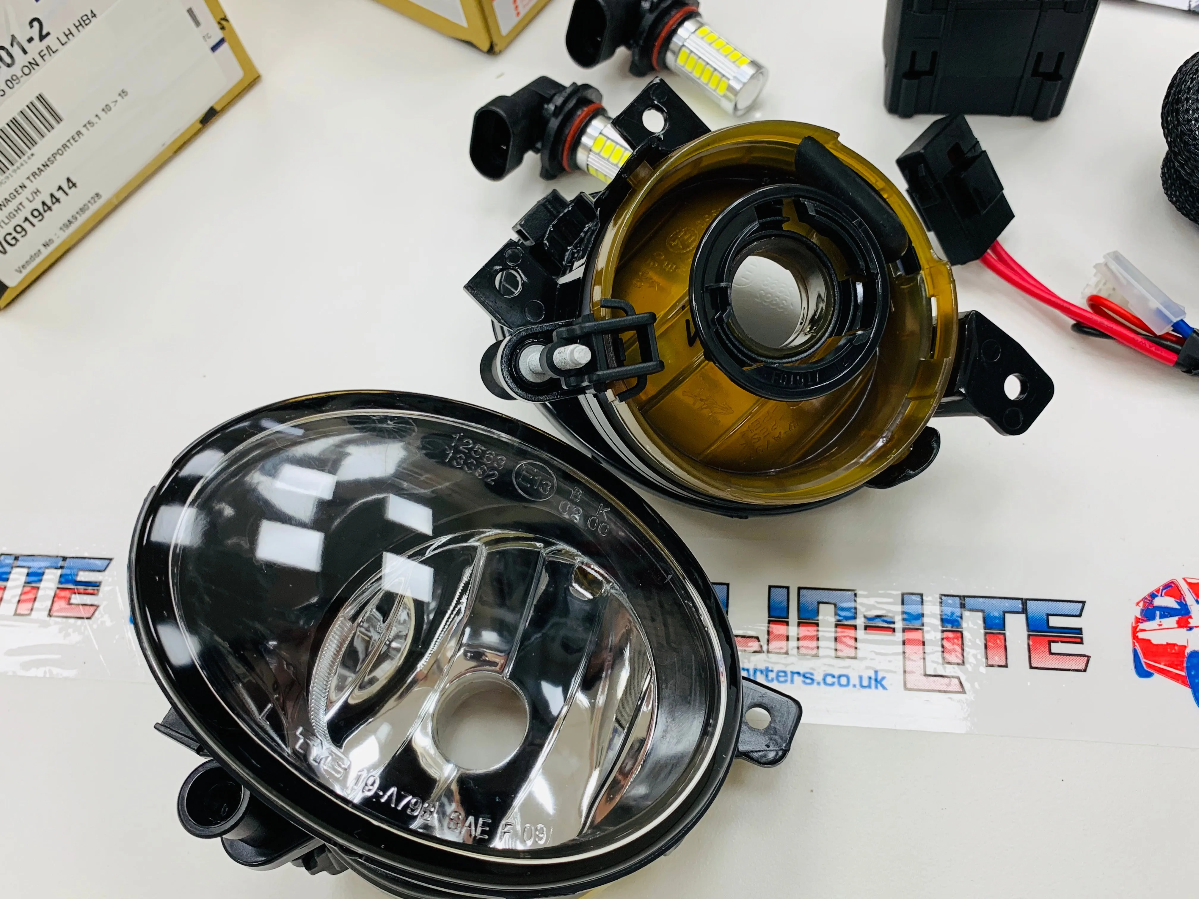 T5 To T5.1 Commercial Premium Facelift Kit Satin Black Bumper (OE Headlights Upgraded Bulbs)