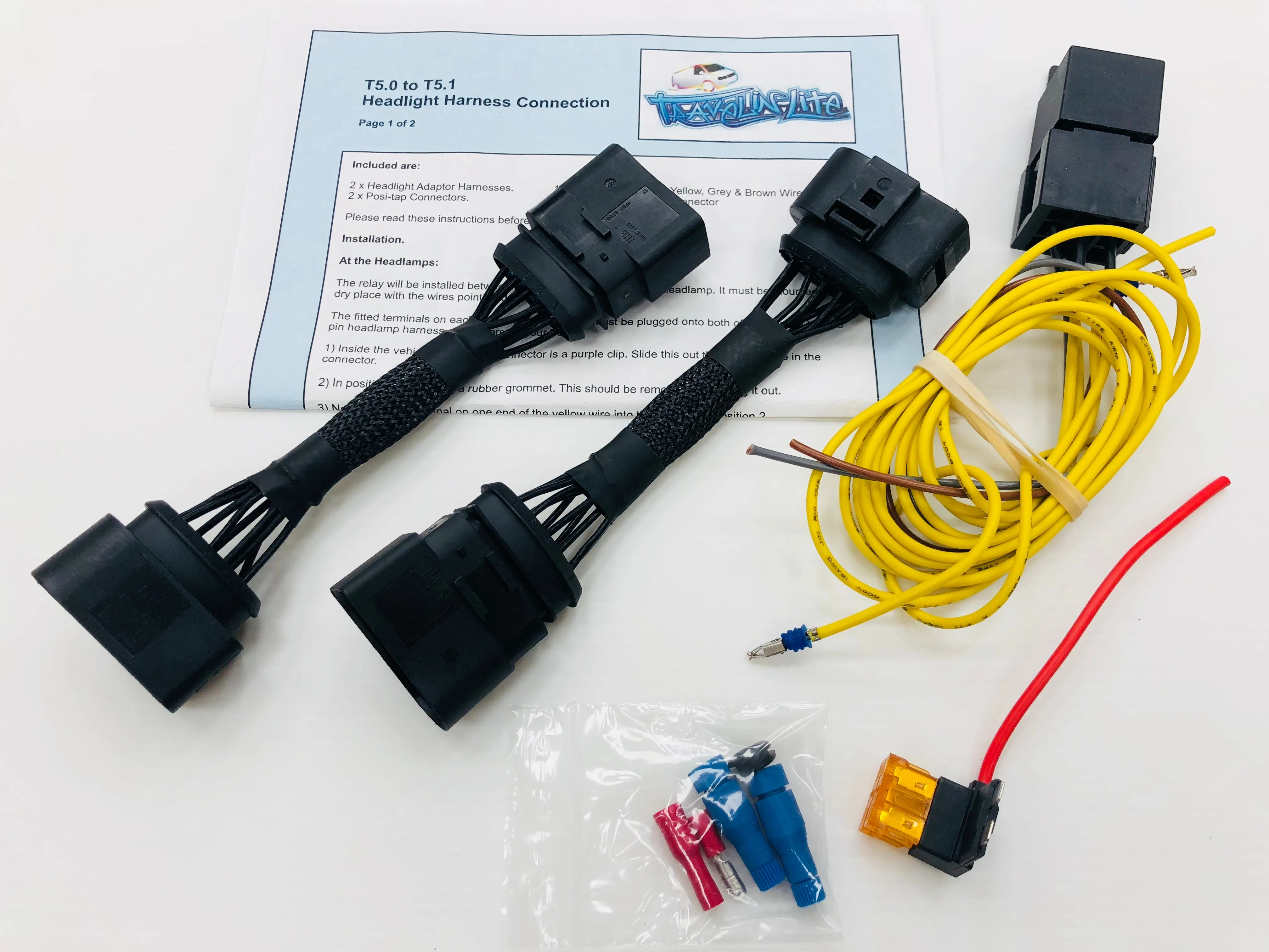 T5 To T5.1 Premium facelift kit (With power fold mirrors, front panel, bumper reinforcement)