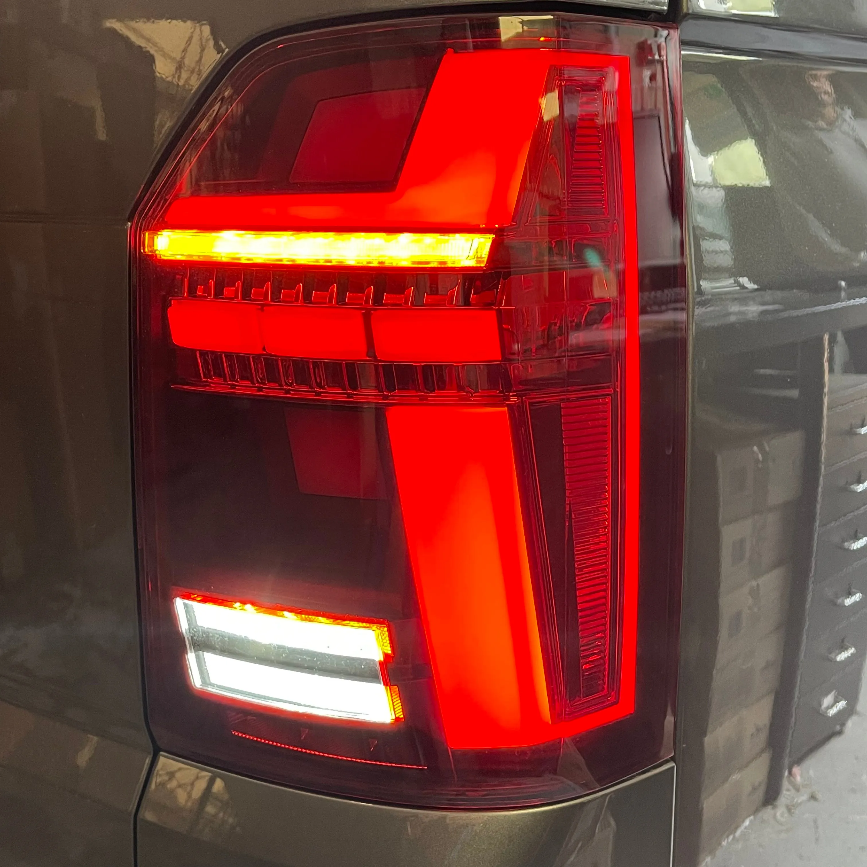 T6 LED DRL Headlights V3 Black Edition With LED 6000k Dipped / Full Beam Bulbs & Tailgate LED rear lights