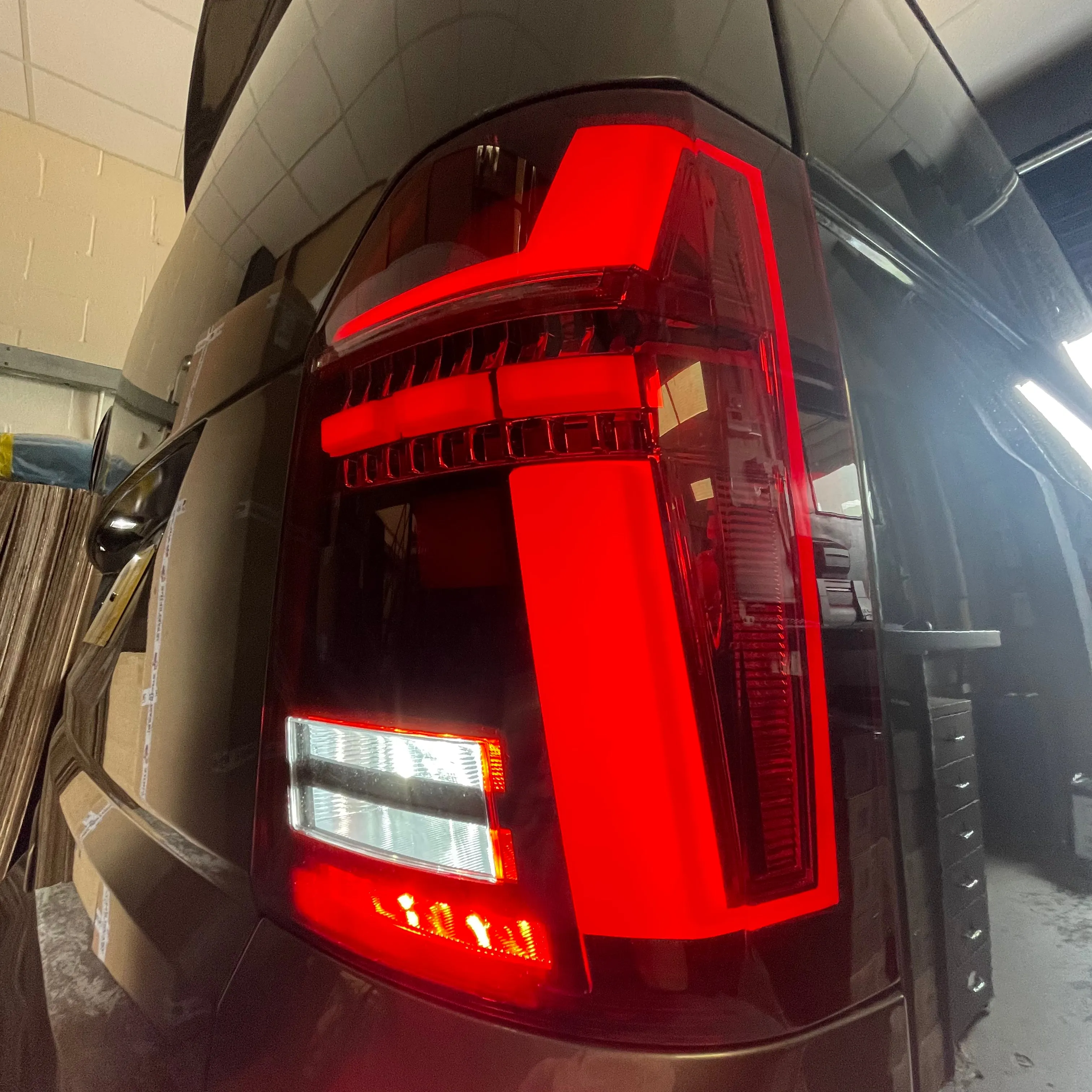 T6 LED DRL Headlights V3 Black Edition With LED 6000k Dipped / Full Beam Bulbs & Tailgate LED rear lights
