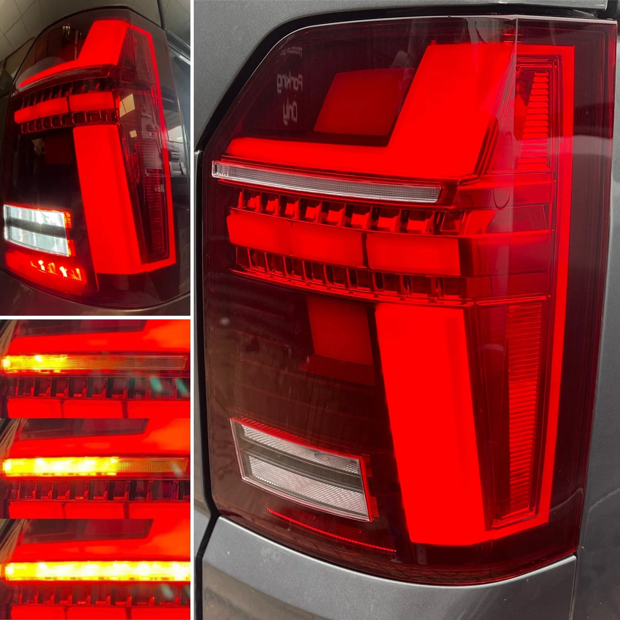 T6 LED DRL Headlights V3 Black Edition With LED 6000k Dipped / Full Beam Bulbs & Tailgate LED rear lights