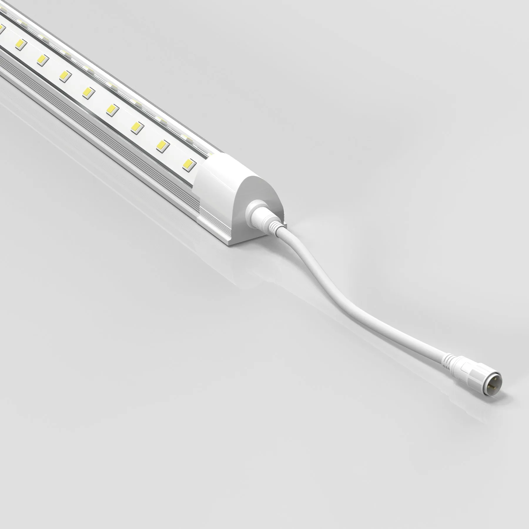 T8 LED Freezer/Cooler Tube - 6ft 40W 5000k - V Shape Clear 4800 Lumens - Rebate Eligible