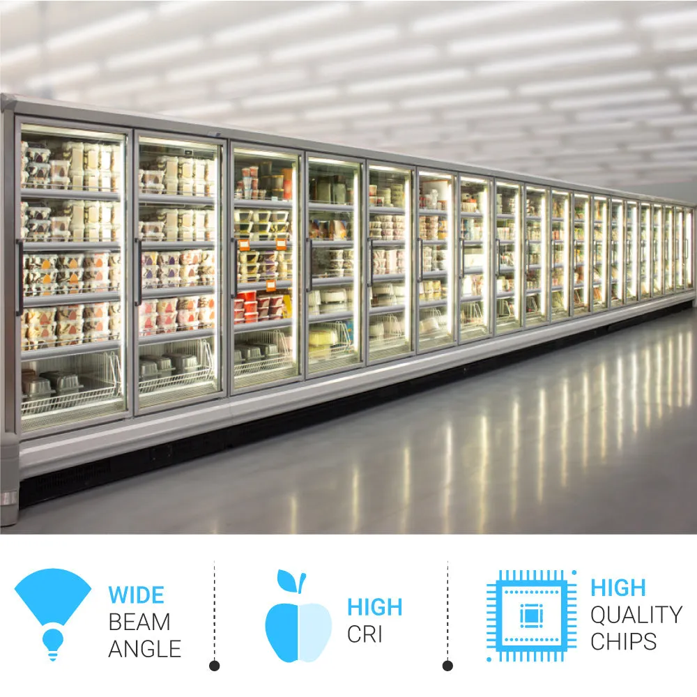 T8 LED Freezer/Cooler Tube - 6ft 40W 5000k - V Shape Clear 4800 Lumens - Rebate Eligible