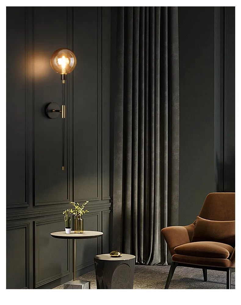 The Shadow - Modern Wall Light Glass Ball Led Nordic Aisle Corridor
