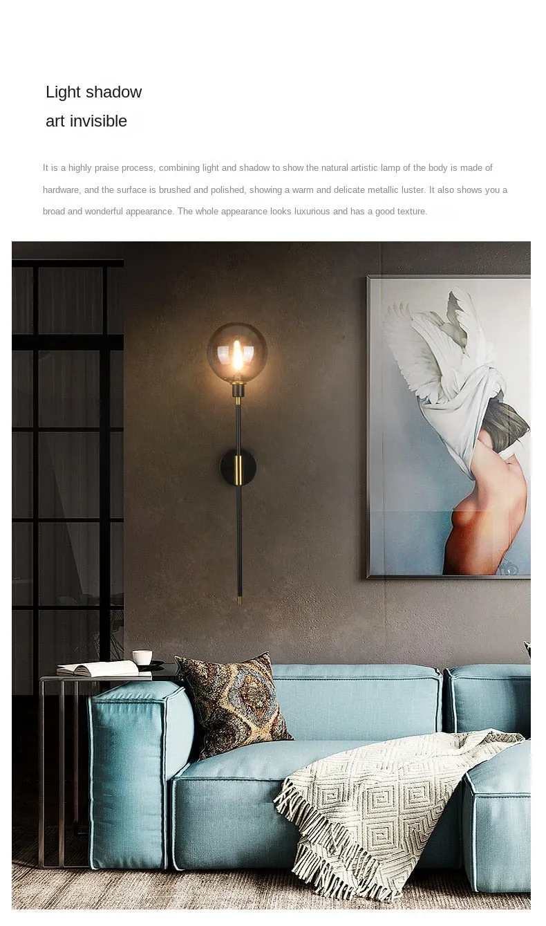 The Shadow - Modern Wall Light Glass Ball Led Nordic Aisle Corridor