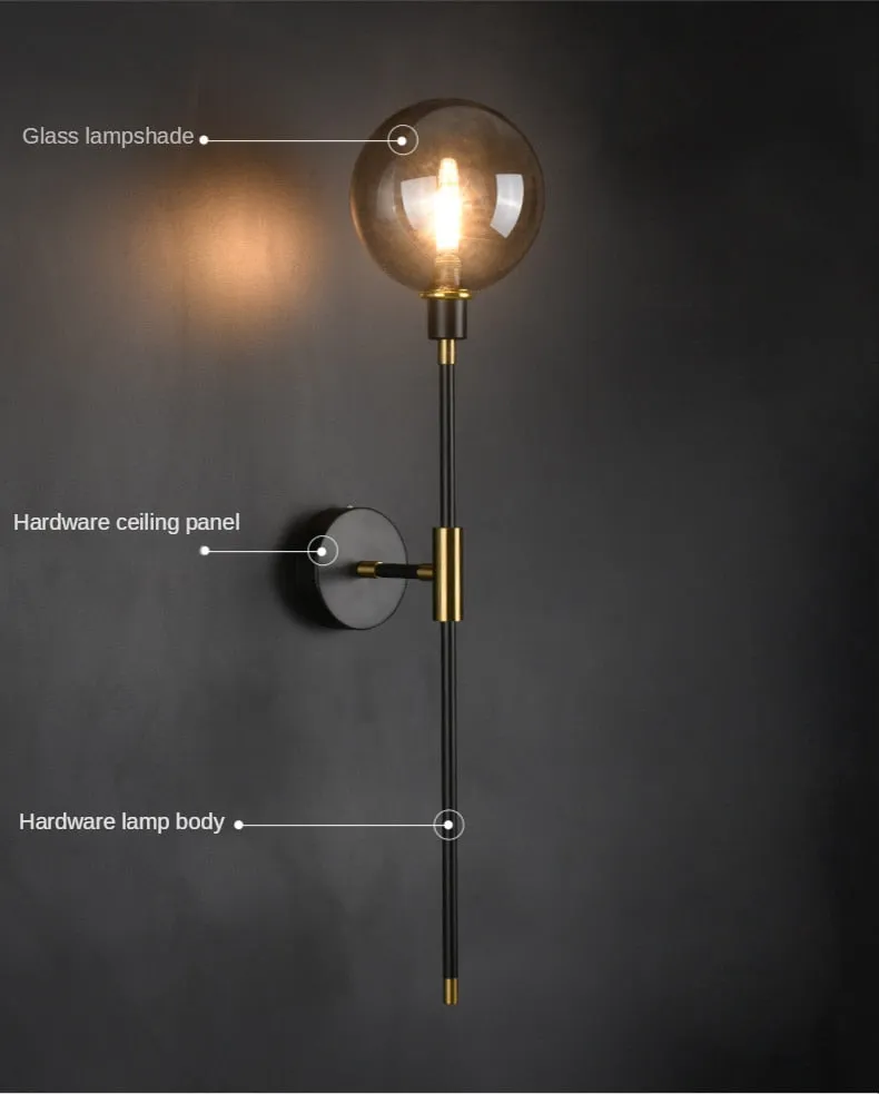 The Shadow - Modern Wall Light Glass Ball Led Nordic Aisle Corridor
