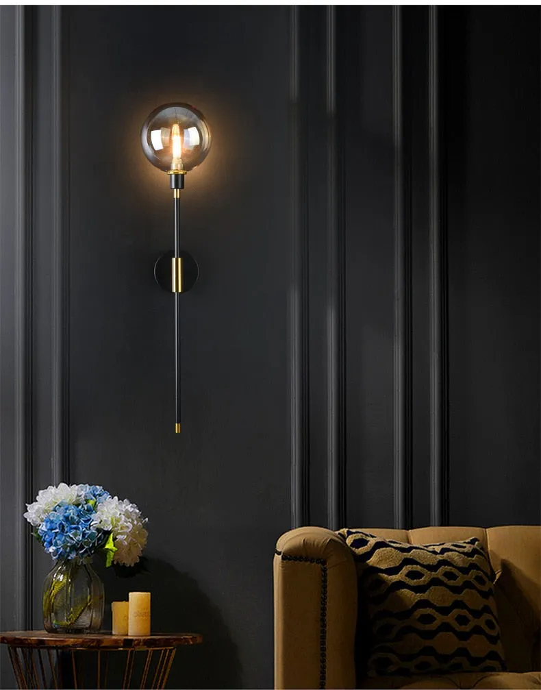 The Shadow - Modern Wall Light Glass Ball Led Nordic Aisle Corridor
