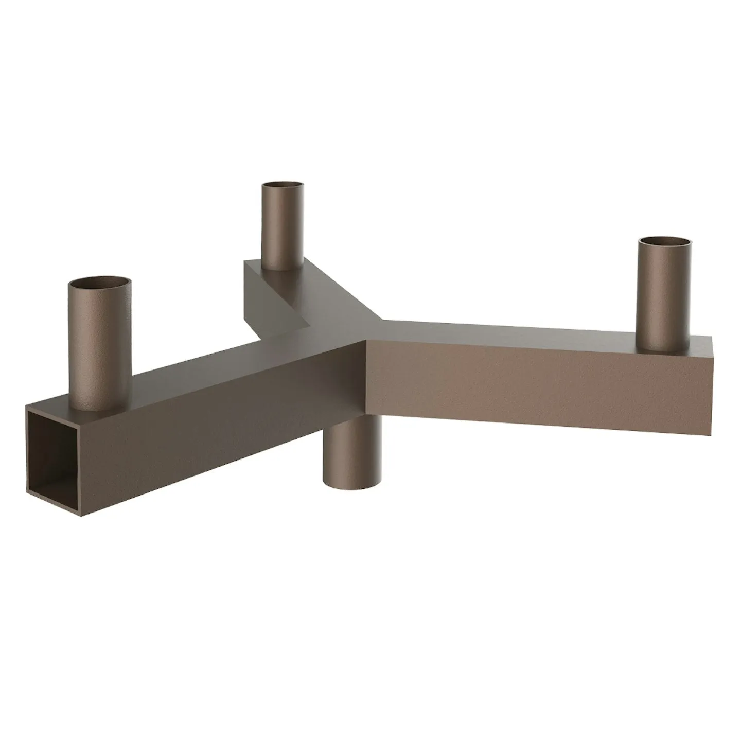 Triple 120 Degree Square Vertical Tenon Adapter, Bronze