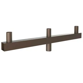 Triple 180 Degree Square Vertical Tenon Adapter, Bronze