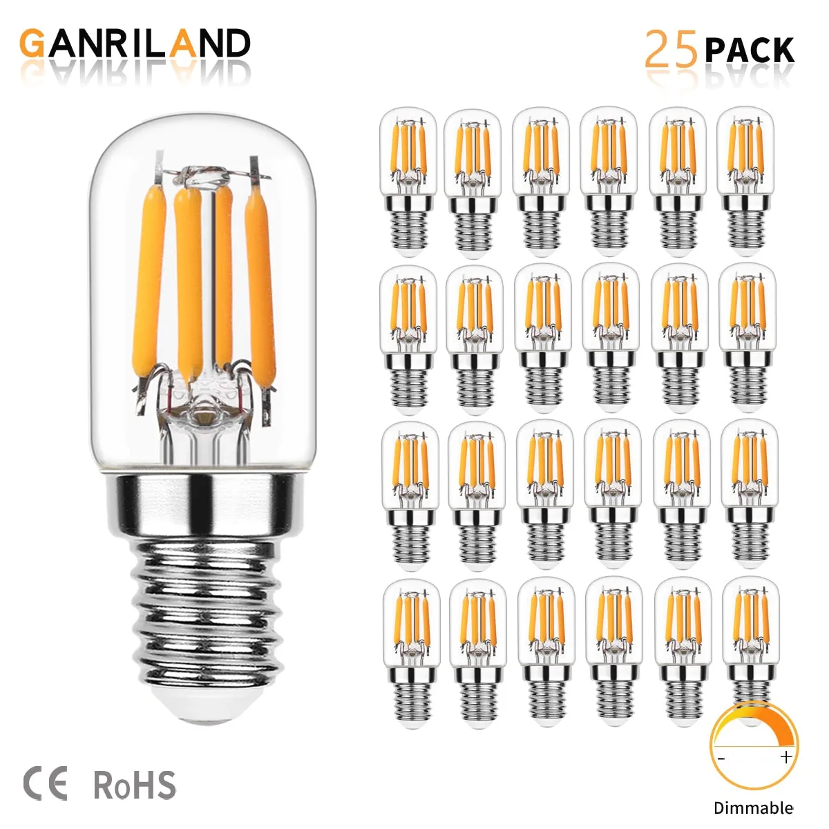 Tubular Edison LED Bulbs 3W E12 E14 Ampoule Dimmable No-Flicker Classic Filament Bombilla Decor Light For Aisle Porch