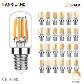 Tubular Edison LED Bulbs 3W E12 E14 Ampoule Dimmable No-Flicker Classic Filament Bombilla Decor Light For Aisle Porch