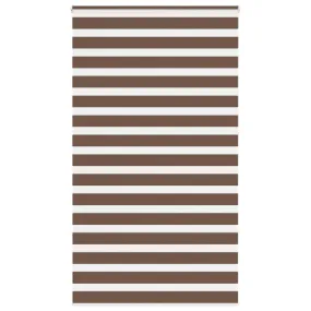 vidaXL Zebra Blind Brown 120x230 cm Fabric Width 115.9 cm Polyester
