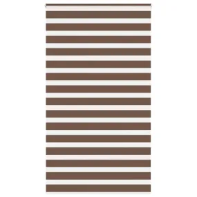vidaXL Zebra Blind Brown 130x230 cm Fabric Width 125.9 cm Polyester
