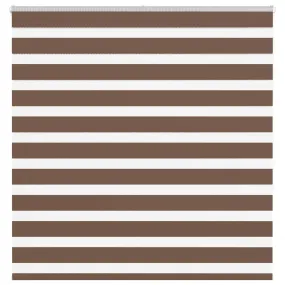 vidaXL Zebra Blind Brown 140x150 cm Fabric Width 135.9 cm Polyester