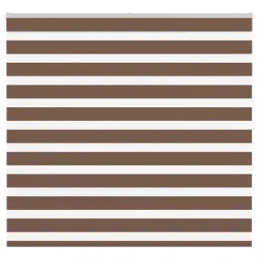 vidaXL Zebra Blind Brown 155x150 cm Fabric Width 150.9 cm Polyester