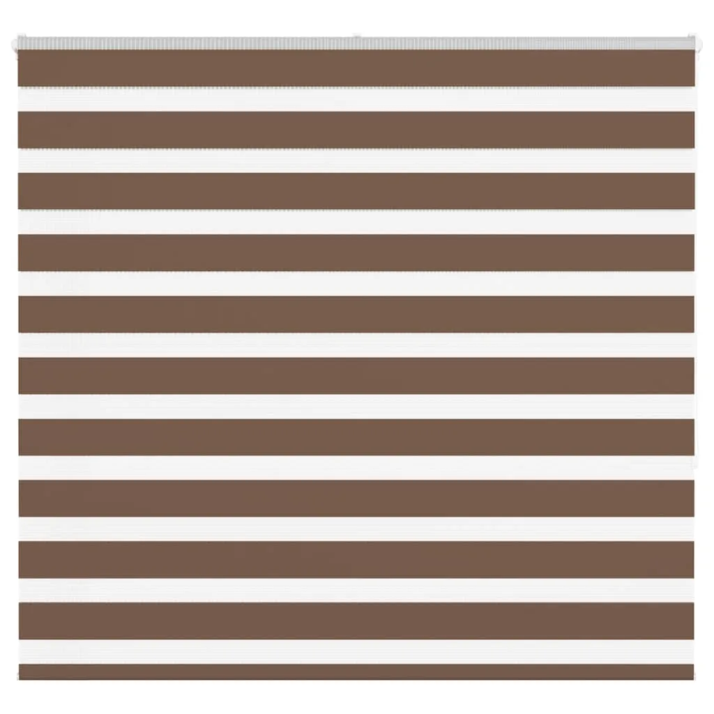 vidaXL Zebra Blind Brown 155x150 cm Fabric Width 150.9 cm Polyester