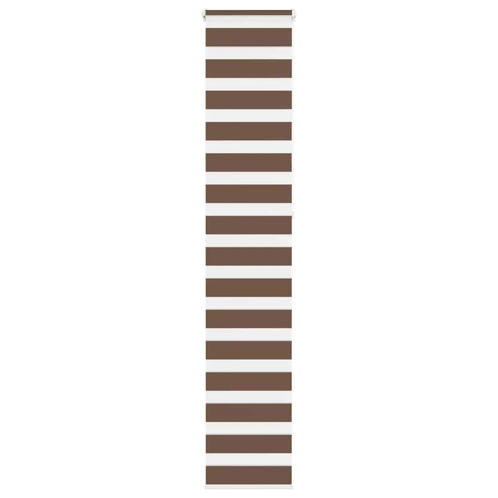 vidaXL Zebra Blind Brown 50x230 cm Fabric Width 45.9 cm Polyester