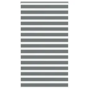 vidaXL Zebra Blind Dark Grey 125x230 cm Fabric Width 120.9 cm Polyester