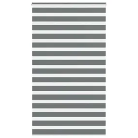vidaXL Zebra Blind Dark Grey 135x230 cm Fabric Width 130.9 cm Polyester