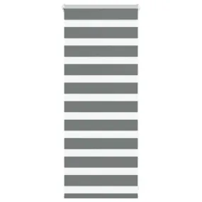 vidaXL Zebra Blind Dark Grey 55x100 cm Fabric Width 50.9 cm Polyester