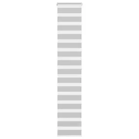 vidaXL Zebra Blind Light Grey 50x200 cm Fabric Width 45.9 cm Polyester