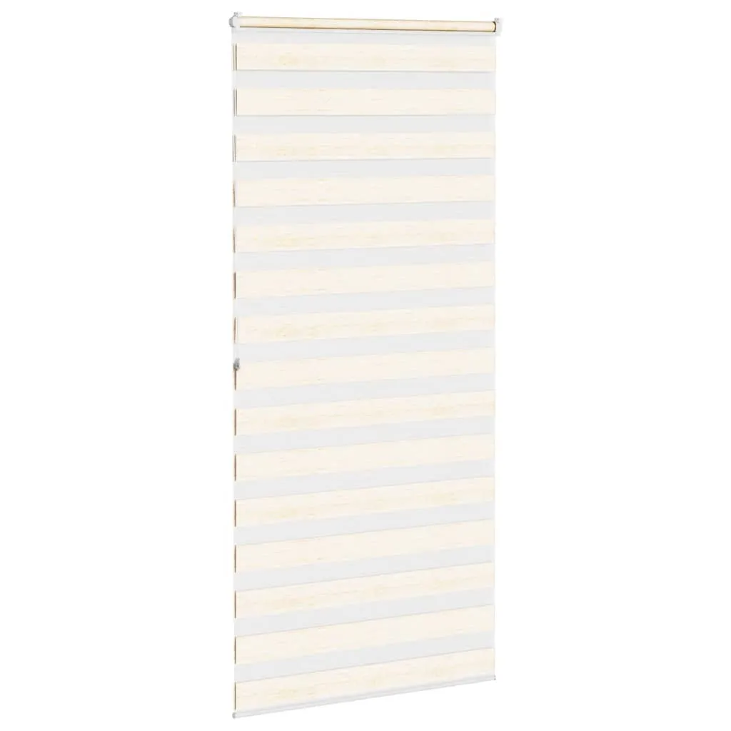 vidaXL Zebra Blind Marble Beige 105x200 cm Fabric Width 100.9 cm Polyester