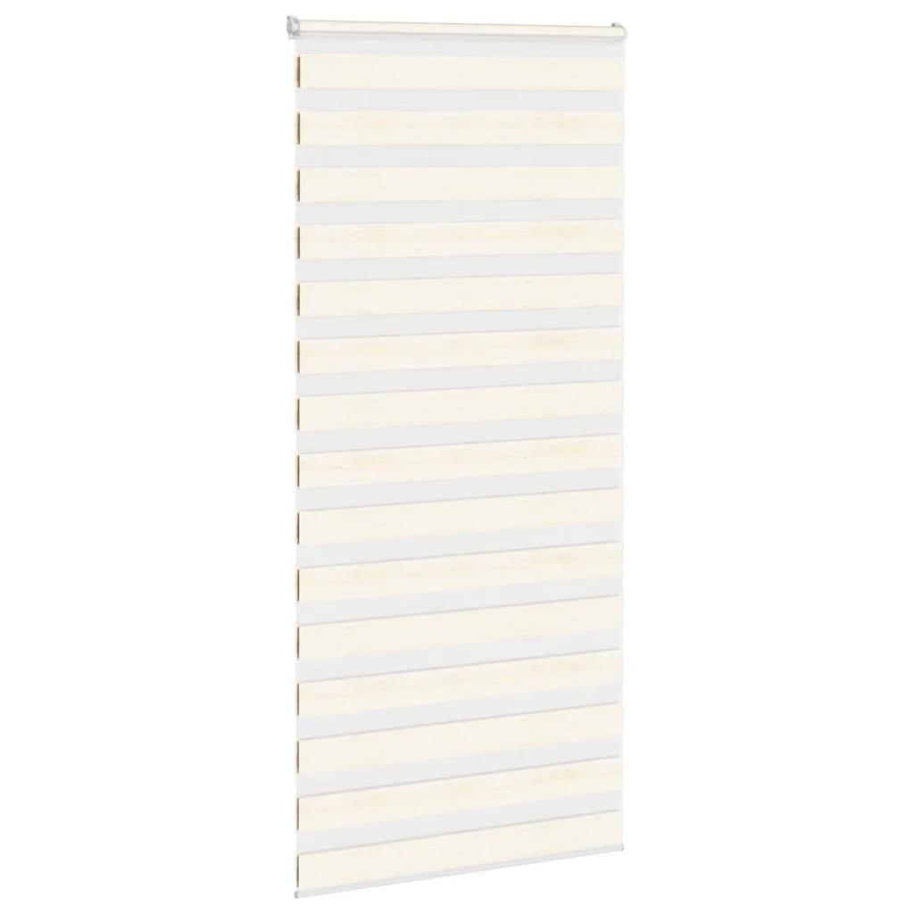 vidaXL Zebra Blind Marble Beige 105x200 cm Fabric Width 100.9 cm Polyester