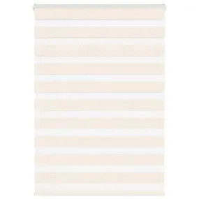 vidaXL Zebra Blind Marble Beige 115x100 cm Fabric Width 110.9 cm Polyester