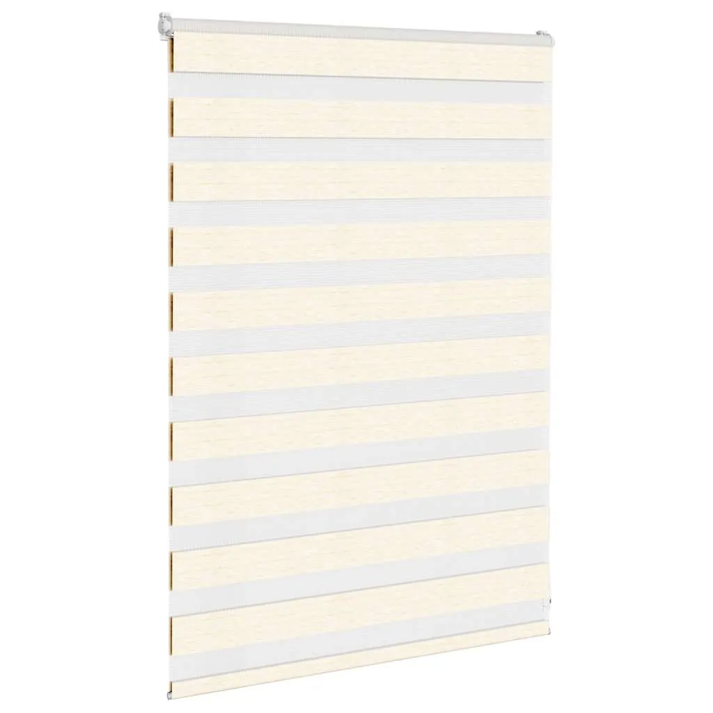 vidaXL Zebra Blind Marble Beige 115x100 cm Fabric Width 110.9 cm Polyester
