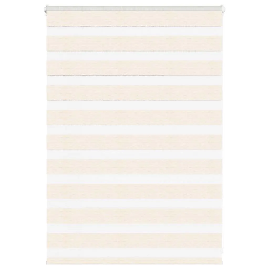 vidaXL Zebra Blind Marble Beige 115x100 cm Fabric Width 110.9 cm Polyester