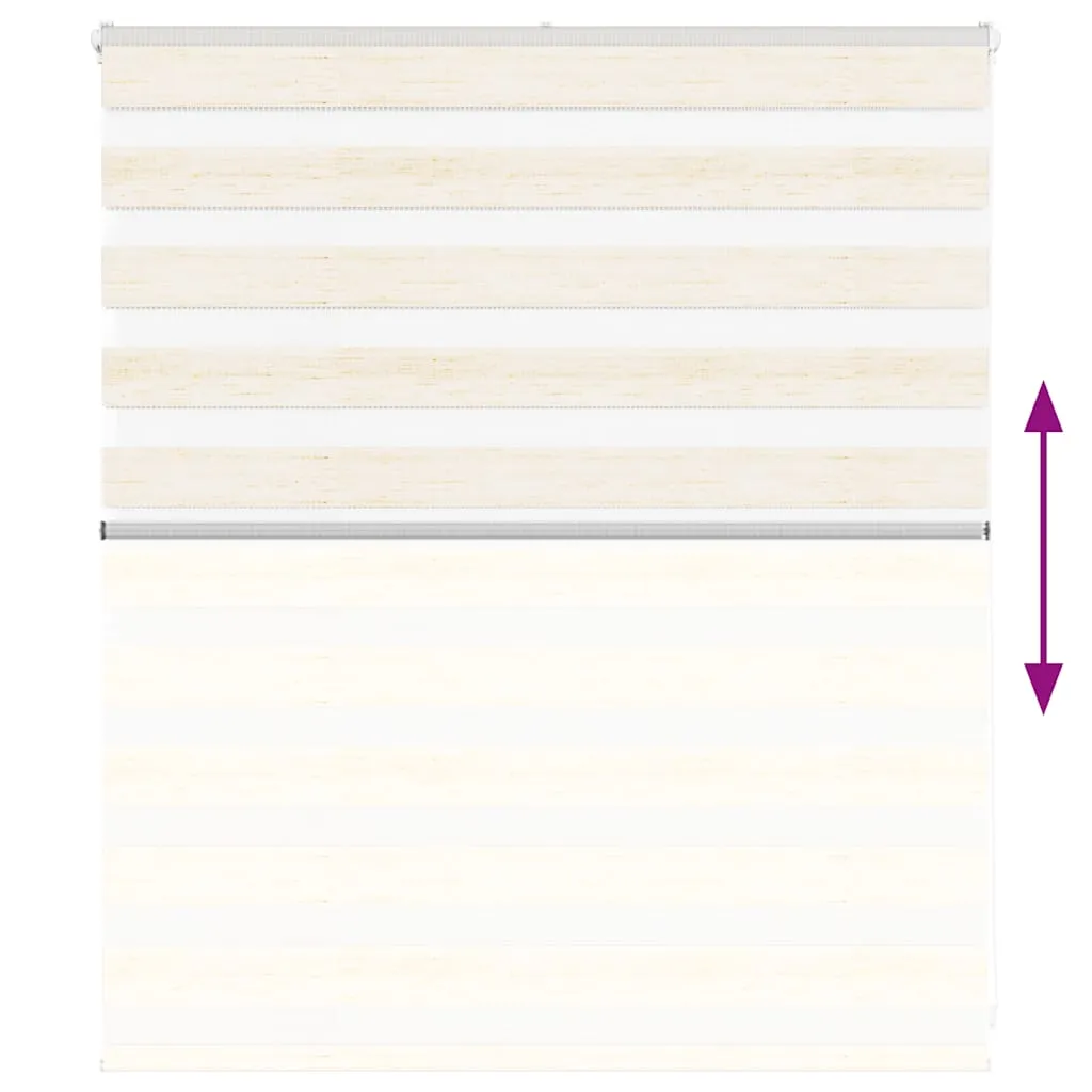 vidaXL Zebra Blind Marble Beige 125x100 cm Fabric Width 120.9 cm Polyester