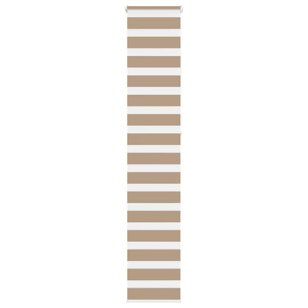 vidaXL Zebra Blind Sand Brown 50x230 cm Fabric Width 45.9 cm Polyester