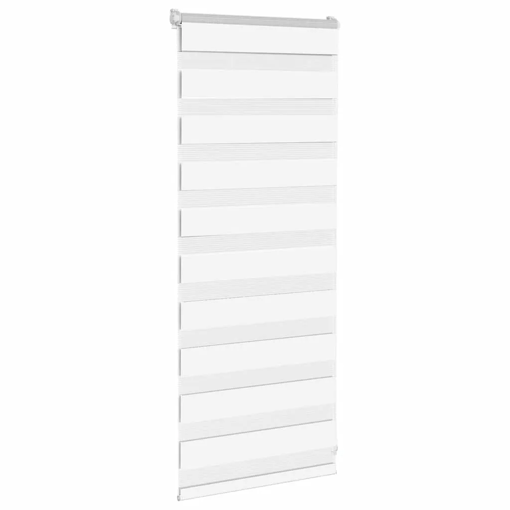 vidaXL Zebra Blind White 55x100 cm Fabric Width 50.9 cm Polyester