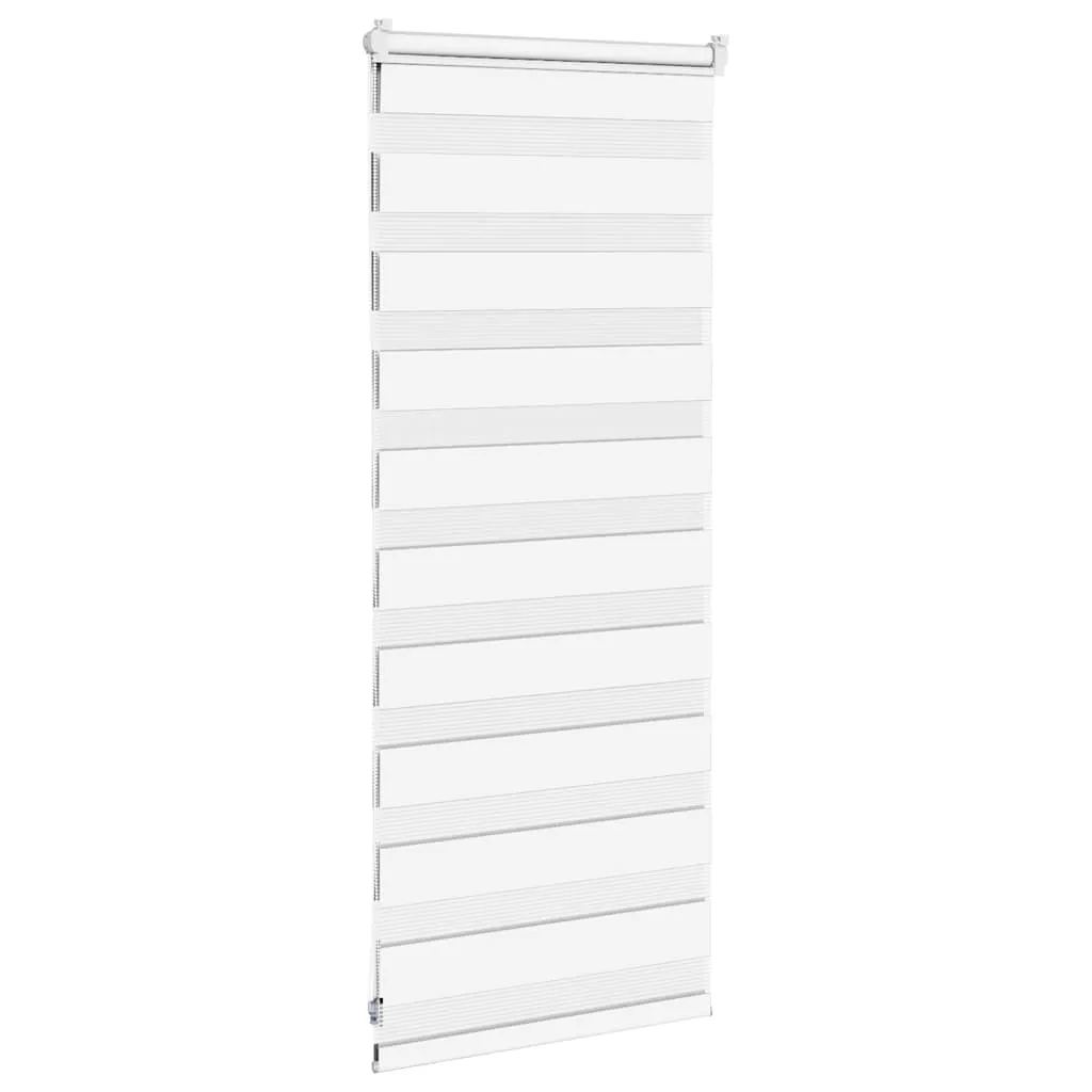 vidaXL Zebra Blind White 55x100 cm Fabric Width 50.9 cm Polyester