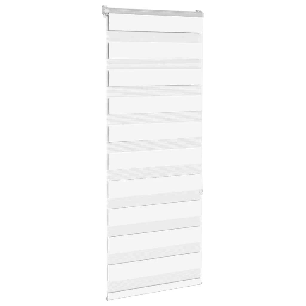 vidaXL Zebra Blind White 55x150 cm Fabric Width 50.9 cm Polyester